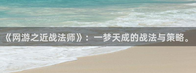 51漫画轻量版下载版免费版：《网游之近战法师》：一梦天成的战法与策略。